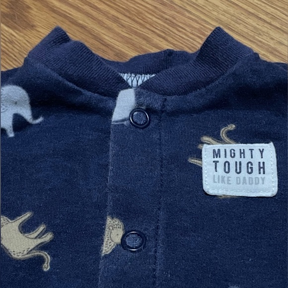 Onesies lot 4 long sleeve footie pajamas newborn boy winter fall set - Picture 6 of 11